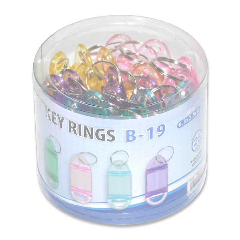 Generic FIS Key Rings 25 Pieces Per Pack, Assorted Colors, 6.3 x 2.5 cm Size - FSKCB-19
Generic FIS Key Rings 25 Pieces Per Pack, Assorted Colors, 6.3 x 2.5 cm Size - FSKCB-19