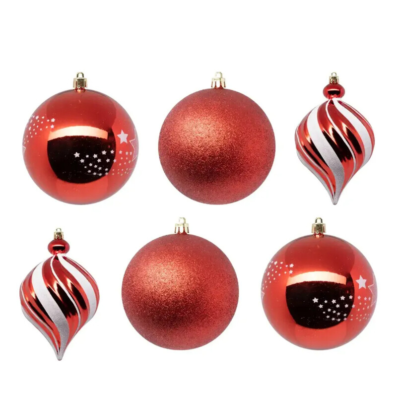 Generic Christmas Atmosphera Plastic Christmas Baubles (10 cm, Red & White, 6 Pc.)
Generic Christmas Atmosphera Plastic Christmas Baubles (10 cm, Red & White, 6 Pc.)