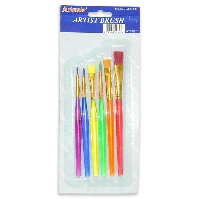 Generic Artmate Artist Brushes Assorted Colors, 6 Brushes, Plastic Handle In Blister Pack - Jiabbt-6-b
Generic Artmate Artist Brushes Assorted Colors, 6 Brushes, Plastic Handle In Blister Pack - Jiabbt-6-b