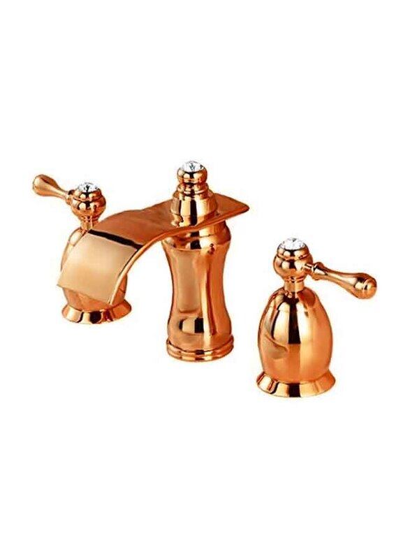 D & N 6.5-Inch Double Handle Three-hole Bathtub Crystal Top Coated Brass Sink Luxury Basin Faucet Set, Rose Gold
D & N 6.5-Inch Double Handle Three-hole Bathtub Crystal Top Coated Brass Sink Luxury Basin Faucet Set, Rose Gold