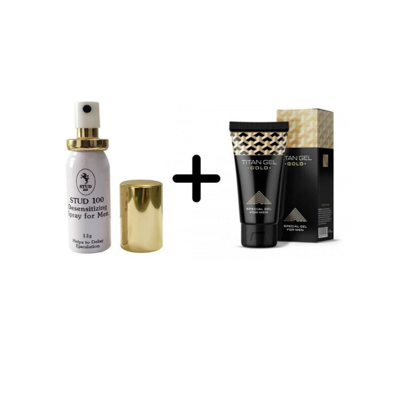 Generic Stud 100 Long Time Delay Spray for Men 12g Plus Titan Gold Gel for Men Size and Performance Combo Pa
Generic Stud 100 Long Time Delay Spray for Men 12g Plus Titan Gold Gel for Men Size and Performance Combo Pa