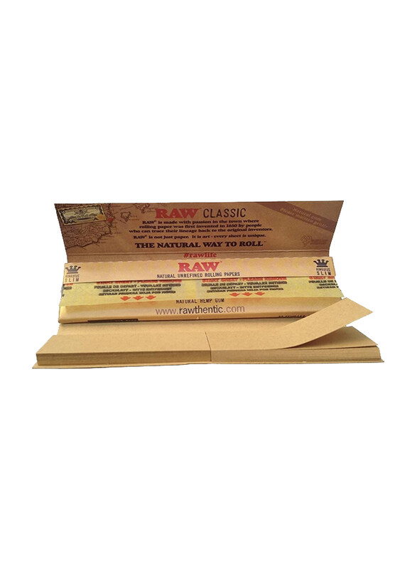 RAW Classic Connoisseur Kingsize Slim Skin Rolling Papers with Tips, 3 Pieces, Brown
RAW Classic Connoisseur Kingsize Slim Skin Rolling Papers with Tips, 3 Pieces, Brown