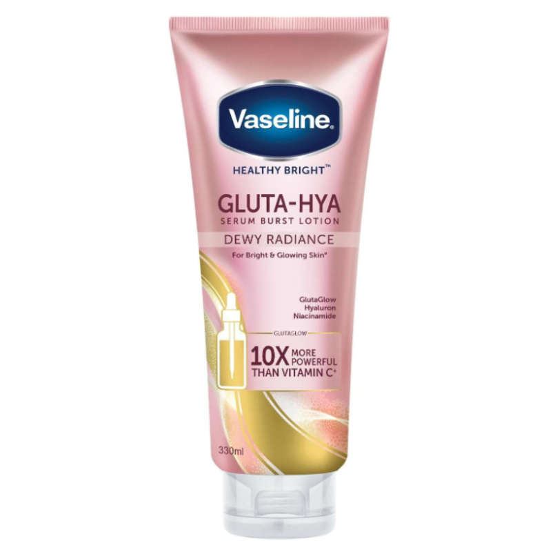 Vaseline Healthy Bright Gluta-Hya Serum Burst Lotion Dewy Radiance, (PACK OF 1) 330ML
Vaseline Healthy Bright Gluta-Hya Serum Burst Lotion Dewy Radiance, (PACK OF 1) 330ML