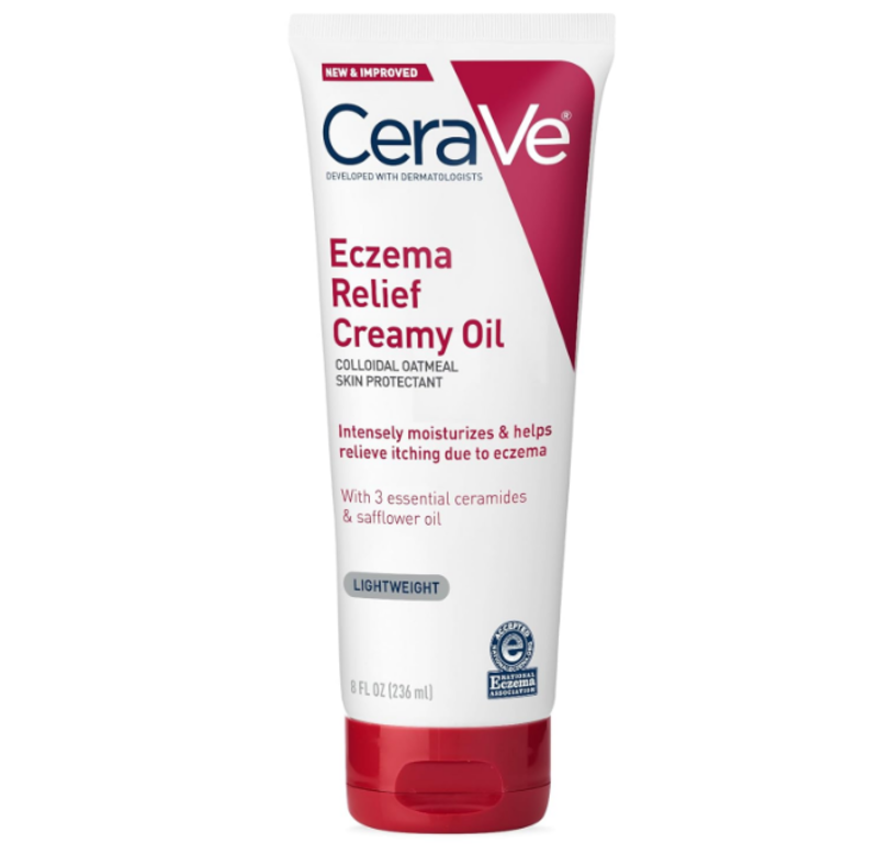 CeraVe Eczema Relief Creamy Body Oil, Eczema Calming Cream With Colloidal Oatmeal & Safflower Oil For Dry Skin & Itchy Skin Relief, Steroid Free & Par
CeraVe Eczema Relief Creamy Body Oil, Eczema Calming Cream With Colloidal Oatmeal & Safflower Oil For Dry Skin & Itchy Skin Relief, Steroid Free & Par