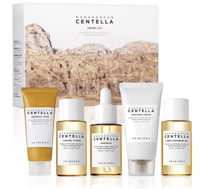 SKIN1004 Madagascar Centella Travel Kit, Toner, Ampoule, Soothing Cream, Cleansing Oil, Ampoule Foam, Basic Skincare Box, Compact Size, Soothing Calmi
SKIN1004 Madagascar Centella Travel Kit, Toner, Ampoule, Soothing Cream, Cleansing Oil, Ampoule Foam, Basic Skincare Box, Compact Size, Soothing Calmi