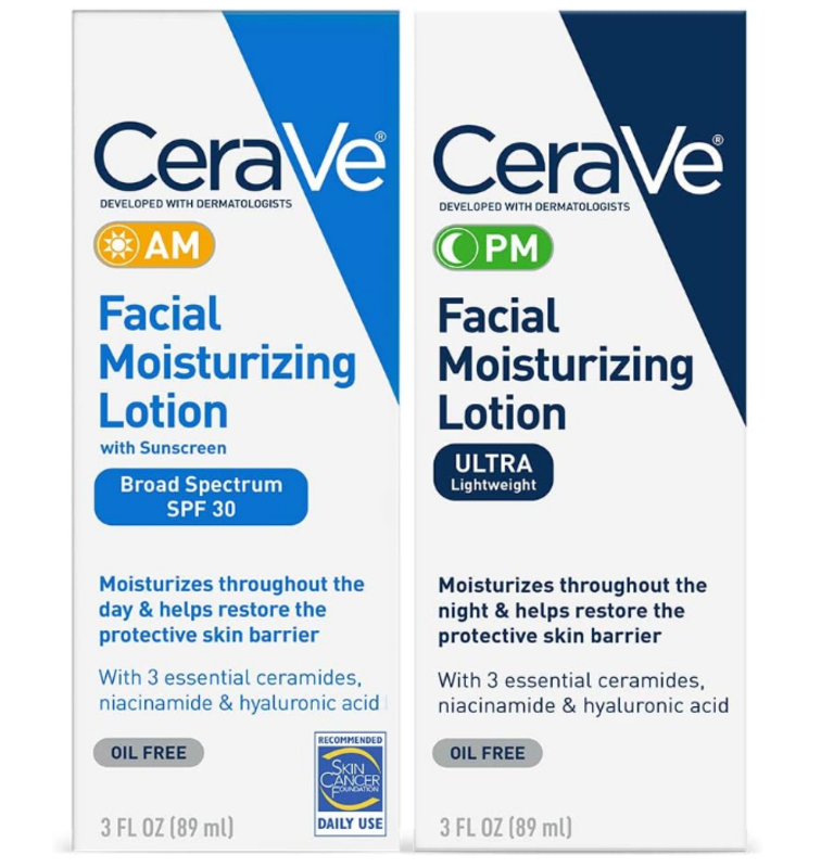 CeraVe Facial Moisturizing Lotion 3 Fl Oz/89ml (Pack of 2) AM/PM Bundle (Packaging may vary)
CeraVe Facial Moisturizing Lotion 3 Fl Oz/89ml (Pack of 2) AM/PM Bundle (Packaging may vary)