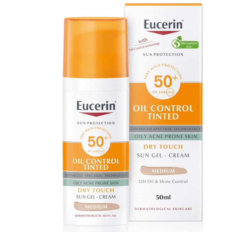 Eucerin Face Sunscreen Oil Control Tinted Gel-Cream Dry Touch, High UVA/UVB Protection, SPF 50+, Color Pigments for Dual Effect, Immediately Covers Sk
Eucerin Face Sunscreen Oil Control Tinted Gel-Cream Dry Touch, High UVA/UVB Protection, SPF 50+, Color Pigments for Dual Effect, Immediately Covers Sk