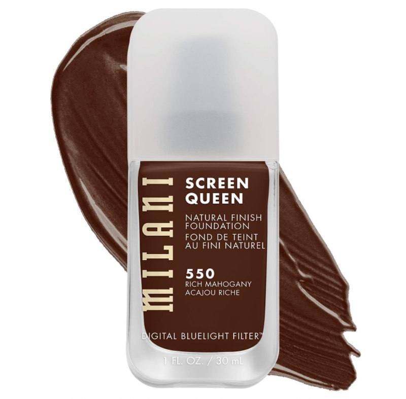 Milani Screen Queen Liquid Foundation Makeup - Cruelty Free Foundation With Digital Bluelight Filter Technology (550 Rich Mahogany) 30ml
Milani Screen Queen Liquid Foundation Makeup - Cruelty Free Foundation With Digital Bluelight Filter Technology (550 Rich Mahogany) 30ml