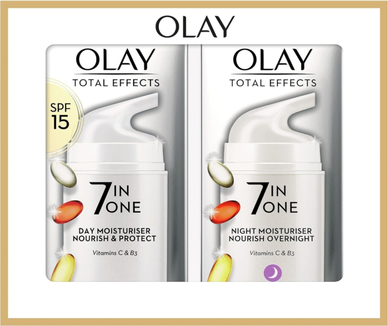Olay Total Effects Anti-Ageing 7in1 Gift Set: Day Cream Moisturiser 37ml, Night Cream Firming Moisturiser 37ml
Olay Total Effects Anti-Ageing 7in1 Gift Set: Day Cream Moisturiser 37ml, Night Cream Firming Moisturiser 37ml