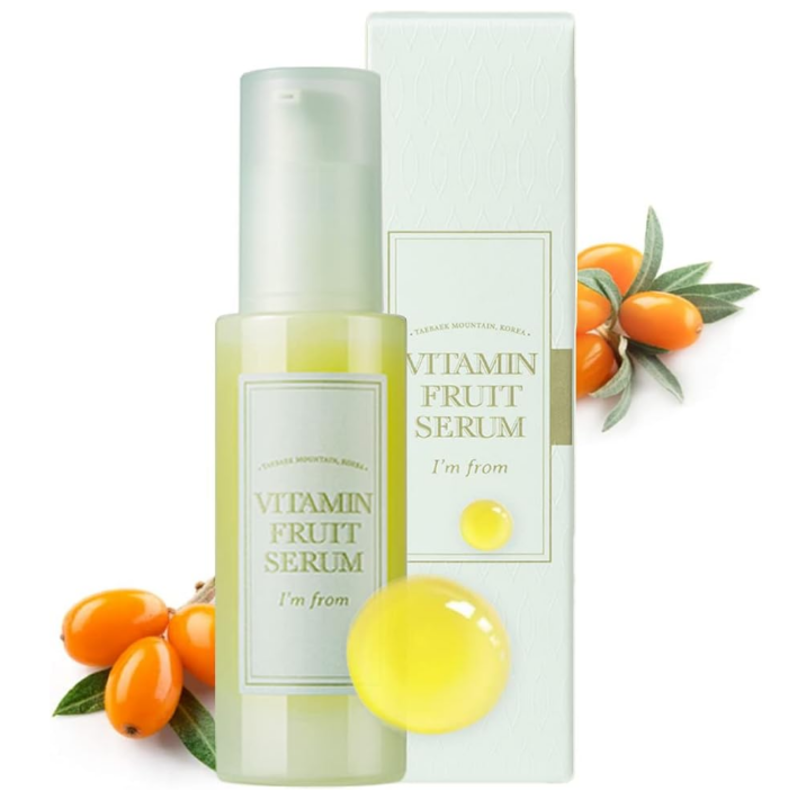 I'm from Vitamin Fruit Serum 1.01 Fl Oz/30ml 74% Sea Buckthorn with 1032mg vitamin C, Glow, Smooth, Soft Skin, Light Texture, Korean vitamin c serum
I'm from Vitamin Fruit Serum 1.01 Fl Oz/30ml 74% Sea Buckthorn with 1032mg vitamin C, Glow, Smooth, Soft Skin, Light Texture, Korean vitamin c serum