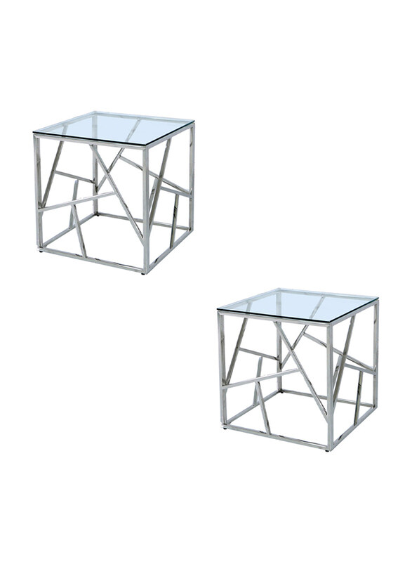 Vanity Living Clear Tempered Glass Top and Chrome Stainless Steel Base End Tables for Living Room Furniture, 2 Pieces, Clear/Chrome
Vanity Living Clear Tempered Glass Top and Chrome Stainless Steel Base End Tables for Living Room Furniture, 2 Pieces, Clear/Chrome