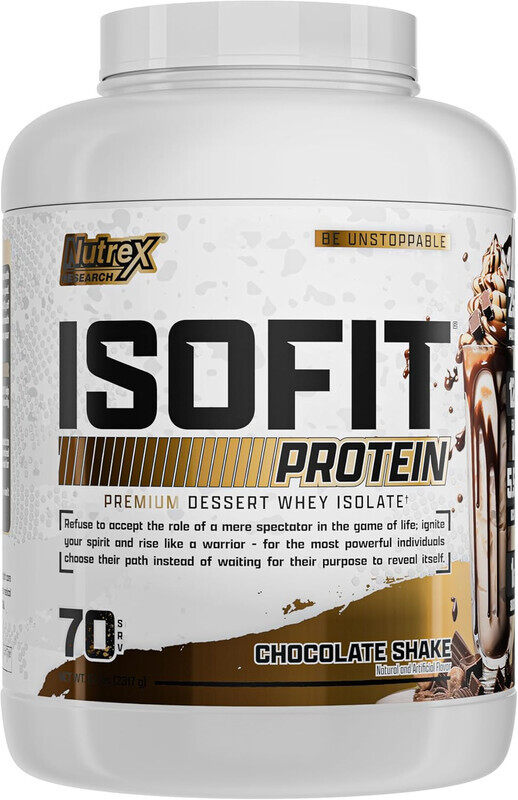 Nutrex Research Nutrex, Isofit Protein, Premium Dessert Whey Isolate, Chocolate Shake, 5 Lbs, 70 Servings
Nutrex Research Nutrex, Isofit Protein, Premium Dessert Whey Isolate, Chocolate Shake, 5 Lbs, 70 Servings