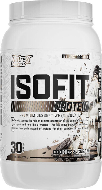 Nutrex Research Nutrex, Isofit Protein, Premium Dessert Whey Isolate, 25g Protein, Cookies & Cream, 2 lbs, 30 Servings
Nutrex Research Nutrex, Isofit Protein, Premium Dessert Whey Isolate, 25g Protein, Cookies & Cream, 2 lbs, 30 Servings