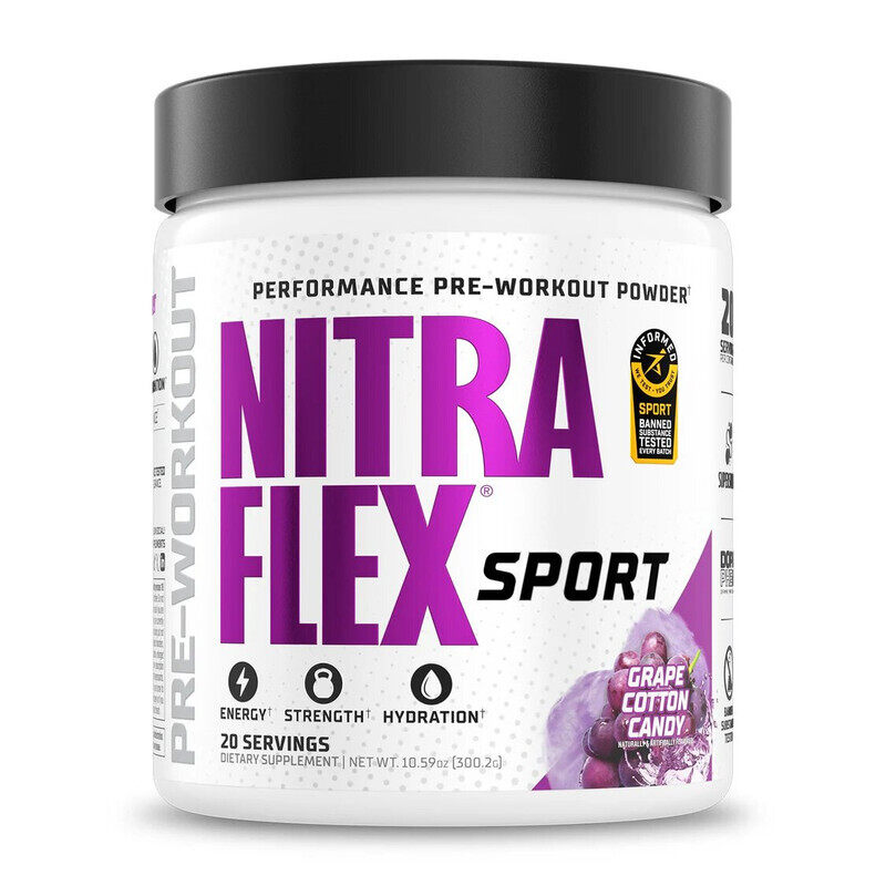 Gat Sport, Nitraflex, Extreme Sport, Pre Workout, 300g, Grape Cotton Candy, 20 Servings
Gat Sport, Nitraflex, Extreme Sport, Pre Workout, 300g, Grape Cotton Candy, 20 Servings