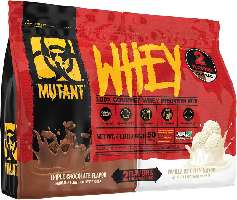 Mutant, Whey Protein, 2 Flavors Pack, Triple Chocolate & Vanilla Ice Cream, 4 Lbs, 50 Servings
Mutant, Whey Protein, 2 Flavors Pack, Triple Chocolate & Vanilla Ice Cream, 4 Lbs, 50 Servings