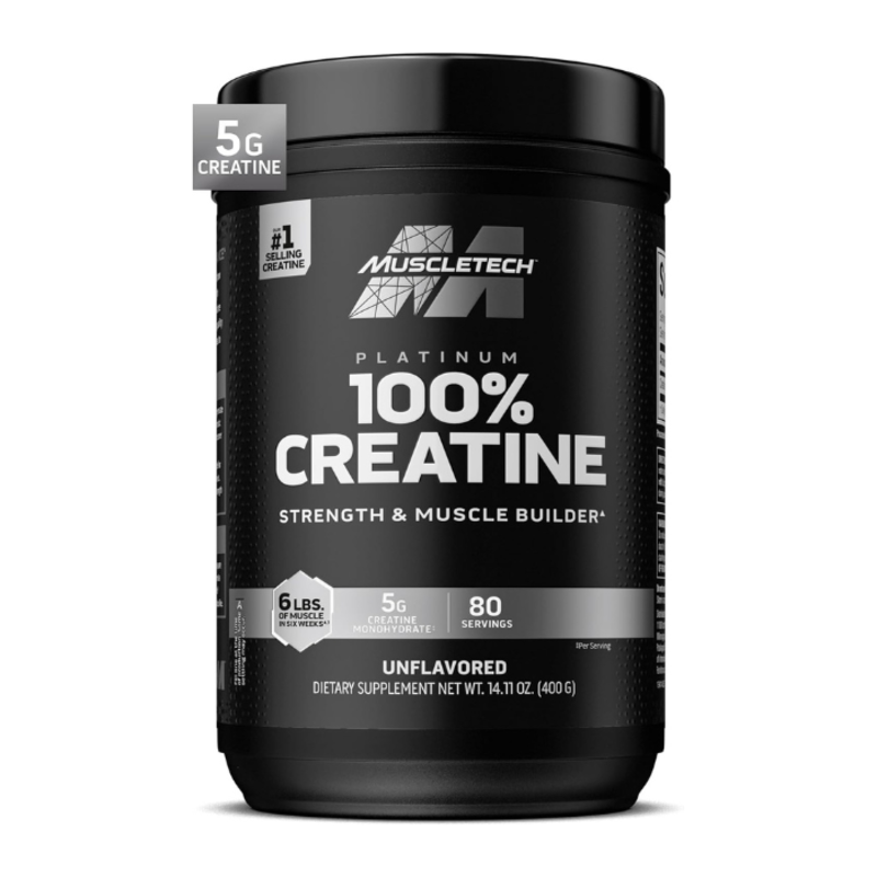 Muscletech, Platinum Creatine, Strength & Muscle Builder, Unflavoured, 400g, 80 Servings
Muscletech, Platinum Creatine, Strength & Muscle Builder, Unflavoured, 400g, 80 Servings