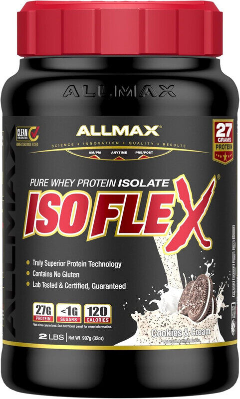 Allmax Nutrition Allmax, Isoflex, Whey Protein Isolate, 2LB, Cookies N Cream, 29 Servings
Allmax Nutrition Allmax, Isoflex, Whey Protein Isolate, 2LB, Cookies N Cream, 29 Servings