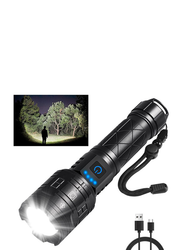 Ikeeruic Rechargeable High Lumens 990000LM Powerful Tactical Flashlights with 5 Modes LED Adjustable, Black
Ikeeruic Rechargeable High Lumens 990000LM Powerful Tactical Flashlights with 5 Modes LED Adjustable, Black