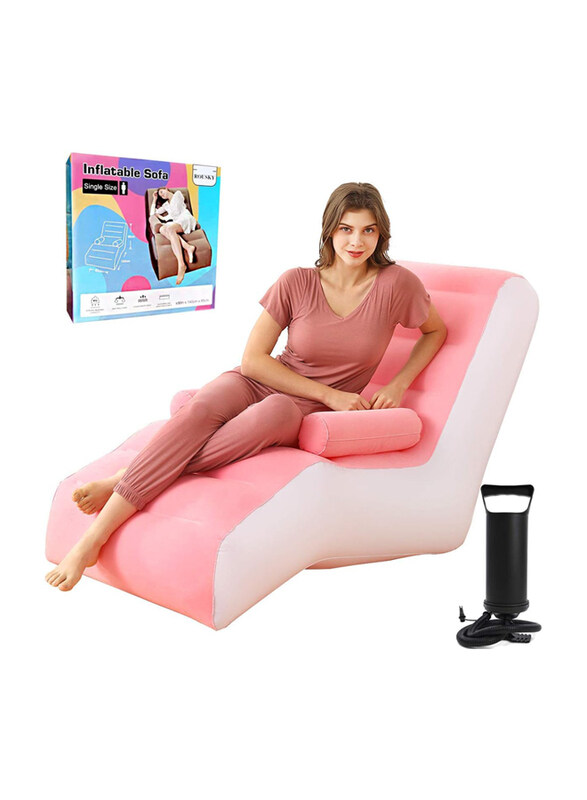 Rousky Inflatable Chaise Lounges Folding Lazy Floor Chair Sofa Lounger Bed with Armrests, Large, Pink
Rousky Inflatable Chaise Lounges Folding Lazy Floor Chair Sofa Lounger Bed with Armrests, Large, Pink