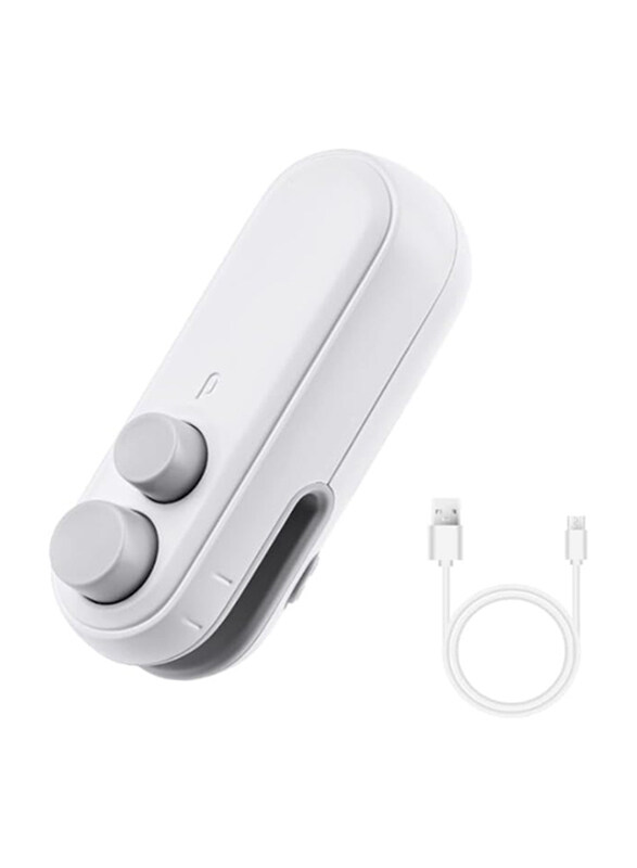 Generic 2-in-1 Mini Portable Rechargeable Handheld Heat Vacuum Sealer and Cutter, White
Generic 2-in-1 Mini Portable Rechargeable Handheld Heat Vacuum Sealer and Cutter, White