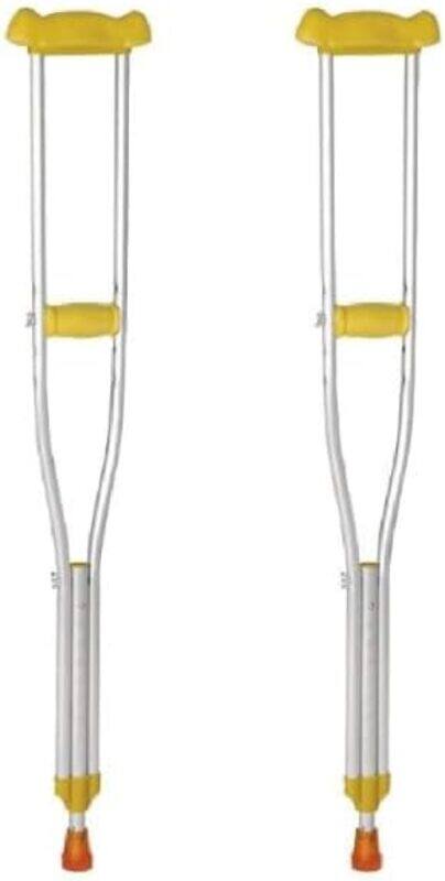 Eydhen Adjustable Height Aluminium Underarm Crutches with Padded Arm Support, Yellow
Eydhen Adjustable Height Aluminium Underarm Crutches with Padded Arm Support, Yellow