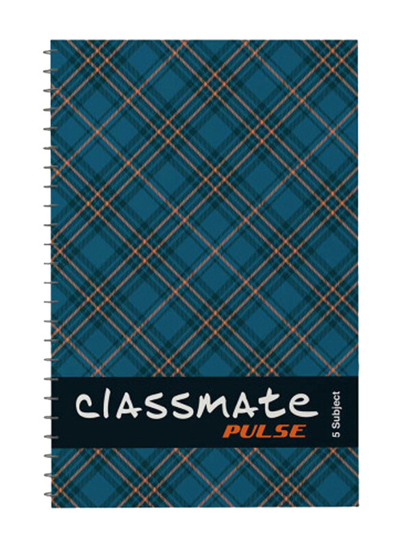 Classmate Single Line 5 Subject Notebook, 200 Sheets, 60 GSM, A4 Size, 1 Piece, Blue
Classmate Single Line 5 Subject Notebook, 200 Sheets, 60 GSM, A4 Size, 1 Piece, Blue
