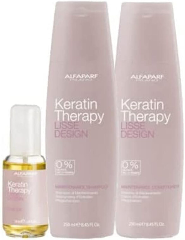 Alfaparf Milano Lisse Design Keratin Therapy Shampoo, Conditioner and Oil, Set
Alfaparf Milano Lisse Design Keratin Therapy Shampoo, Conditioner and Oil, Set