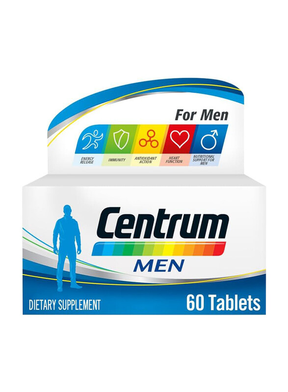 Centrum Men Dietary Supplement with Vitamin B1, B2, B3, Magnesium, Minerals, & Microelements, 60 Tablets
Centrum Men Dietary Supplement with Vitamin B1, B2, B3, Magnesium, Minerals, & Microelements, 60 Tablets