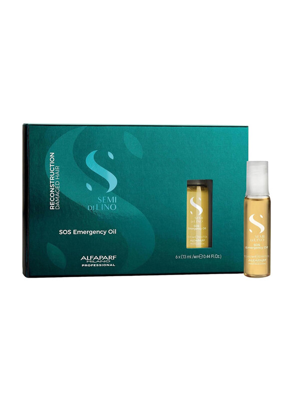 AlfaParf Milano Semi Di Lino Reconstruction Damaged Hair SOS Emergency Oil, 6 Pieces x 13ml
AlfaParf Milano Semi Di Lino Reconstruction Damaged Hair SOS Emergency Oil, 6 Pieces x 13ml