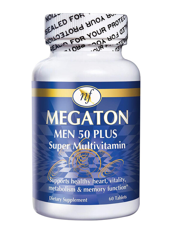 Natural Fervor Megaton Men 50 Plus Super Multivitamin Dietary Supplement, 60 Tablets
Natural Fervor Megaton Men 50 Plus Super Multivitamin Dietary Supplement, 60 Tablets