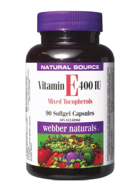Webber Naturals Vitamin E Mixed Tocopherols Natural Source Softgel, 400 IU, 90 Capsules
Webber Naturals Vitamin E Mixed Tocopherols Natural Source Softgel, 400 IU, 90 Capsules