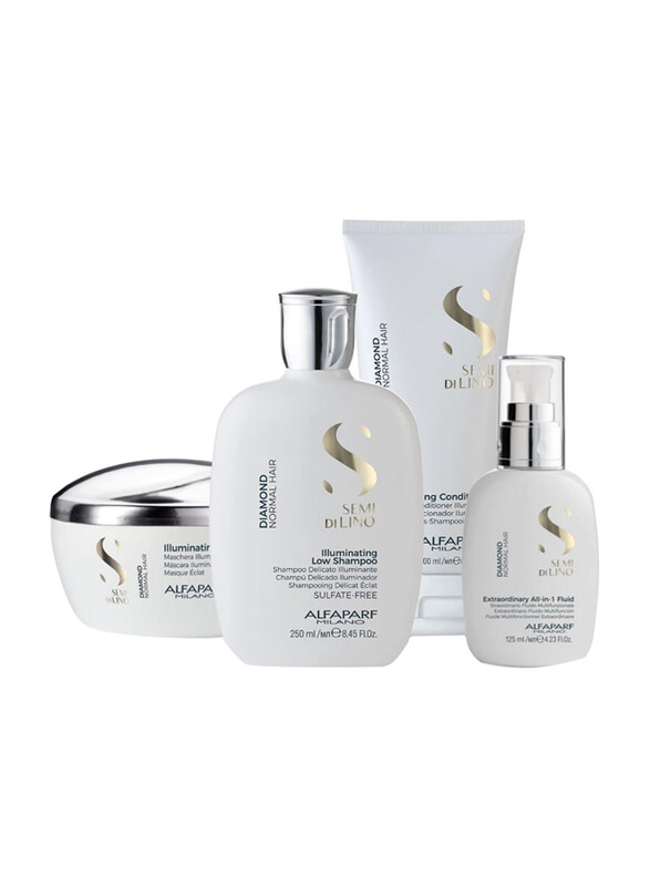 Alfaparf Milano Semi Di Lino Diamond Illuminating Small Complete Treatment Kit for All Hair Types
Alfaparf Milano Semi Di Lino Diamond Illuminating Small Complete Treatment Kit for All Hair Types