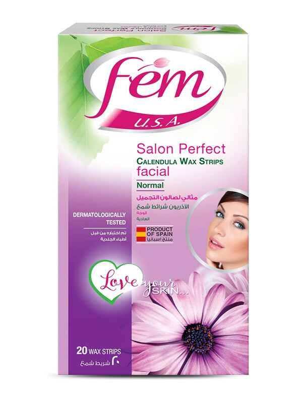 Fem U.S.A Salon Perfect Facial Wax Strips for Normal Skin with Free Post, 20 Strips
Fem U.S.A Salon Perfect Facial Wax Strips for Normal Skin with Free Post, 20 Strips