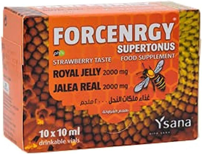 Ysana Vida Sana Forcenrgy Supertonus Royal Jelly Honey Strawberry Taste Drinkable Vials, 10 x 10ml
Ysana Vida Sana Forcenrgy Supertonus Royal Jelly Honey Strawberry Taste Drinkable Vials, 10 x 10ml