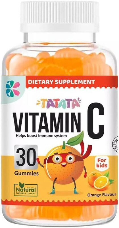 Tatata Delicious Orange Flavour Immune Support Vitamin C for Kids, 60mg, 30 Gummies
Tatata Delicious Orange Flavour Immune Support Vitamin C for Kids, 60mg, 30 Gummies