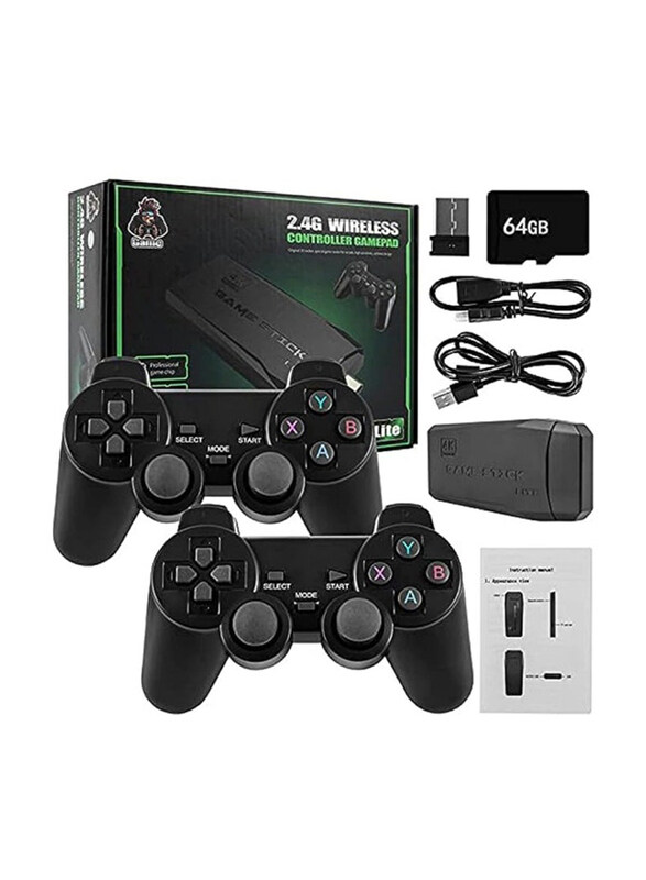 Arabian Gear 2.4G Wireless Controller Gamepad Console Stick Plug & Play Video Game Stick with 10000+ Games, 64GB, 2 Controllers, Black
Arabian Gear 2.4G Wireless Controller Gamepad Console Stick Plug & Play Video Game Stick with 10000+ Games, 64GB, 2 Controllers, Black