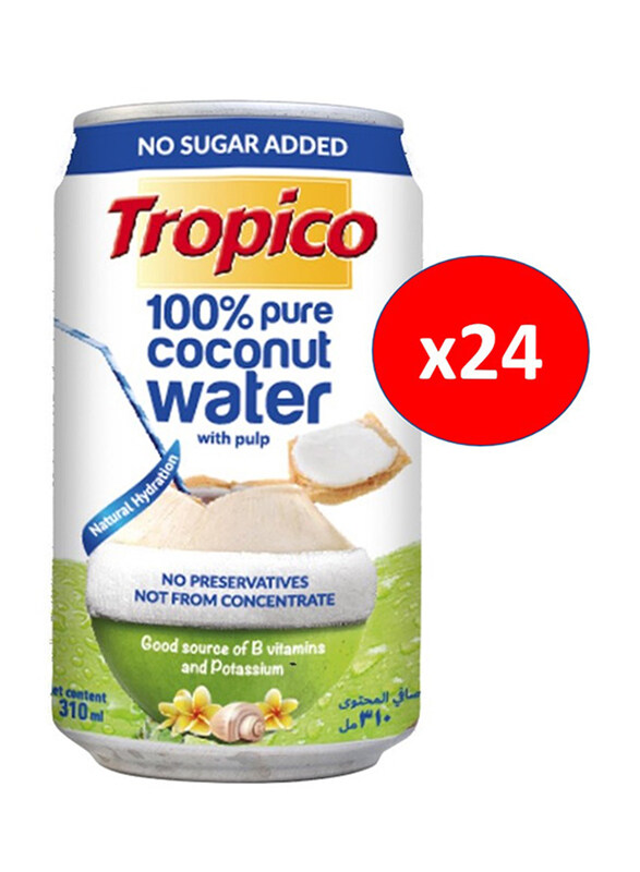 Tropico 100% Pure Thai Coconut Water 310ml Pack of 24, No Sugar Added, Product of Thailand
Tropico 100% Pure Thai Coconut Water 310ml Pack of 24, No Sugar Added, Product of Thailand