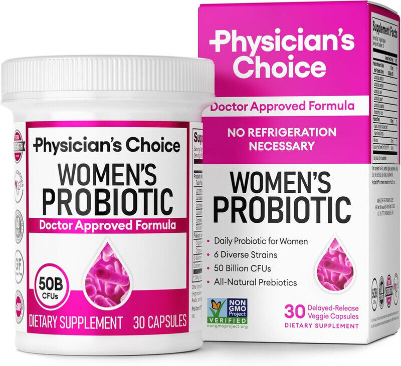 Vitamic Physician's Choice Probiotics for Women - PH Balance, Digestive, UT, & Feminine Health - 50 Billion CFU - 6 Unique Strains for Women - Organic Prebiot
Vitamic Physician's Choice Probiotics for Women - PH Balance, Digestive, UT, & Feminine Health - 50 Billion CFU - 6 Unique Strains for Women - Organic Prebiot