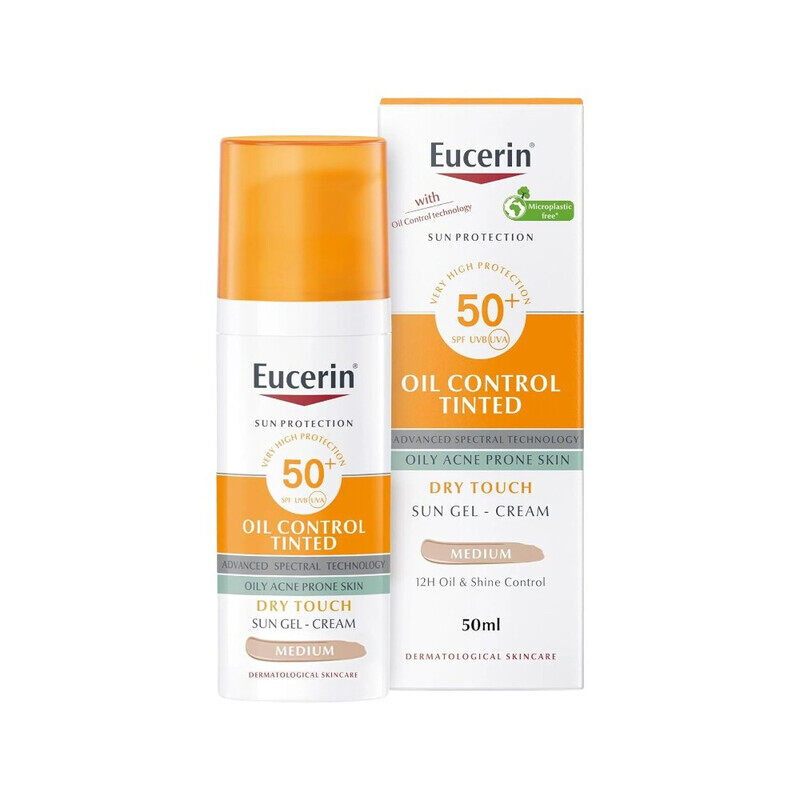 Eucerin Face Sunscreen Oil Control Tinted Gel-High UVA/UVB Protection, SPF 50+ , For Oily Acne-Prone
Eucerin Face Sunscreen Oil Control Tinted Gel-High UVA/UVB Protection, SPF 50+ , For Oily Acne-Prone