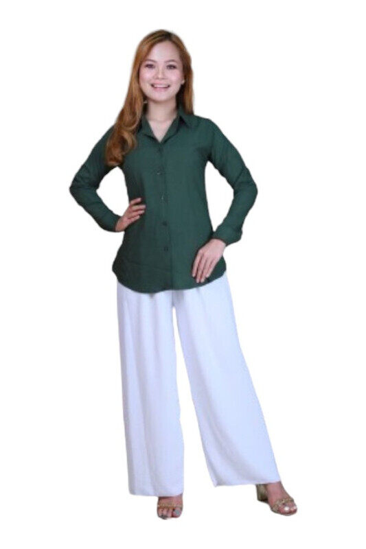 Generic Veronica Women's Full-Sleeve Button-Down Plain Shirt with Classic Collar- Dark Green - XLarge
Generic Veronica Women's Full-Sleeve Button-Down Plain Shirt with Classic Collar- Dark Green - XLarge