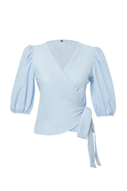 Bigdart Blue Double Breasted Lacing Detailed Seersucker Fabric Woven Blouse
Bigdart Blue Double Breasted Lacing Detailed Seersucker Fabric Woven Blouse