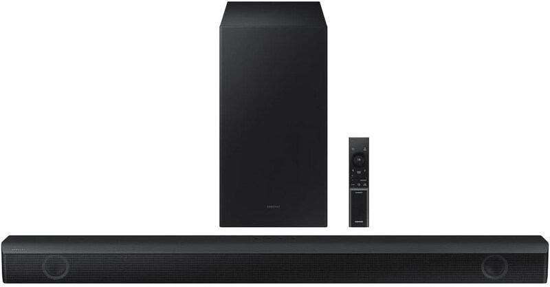 Samsung HW-B550 2.1 Channel Wireless Sound Bar with Dolby Audio/DTS Virtual:X, 2022 Model, Black
Samsung HW-B550 2.1 Channel Wireless Sound Bar with Dolby Audio/DTS Virtual:X, 2022 Model, Black