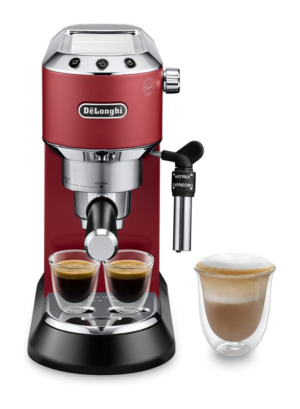 De'Longhi 1L Dedica Pump Espresso Manual Coffee Machine, 1350W, EC685.R, Multicolour
De'Longhi 1L Dedica Pump Espresso Manual Coffee Machine, 1350W, EC685.R, Multicolour
