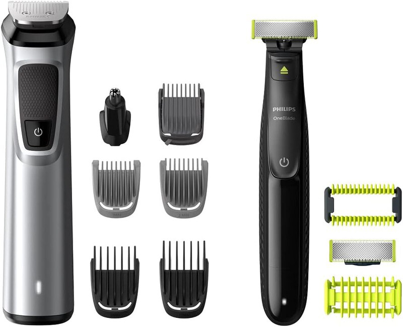 Philips 9000 Series 12-in-1 Beard Trimmer Face, Body and Hair + OneBlade Face and Body, MG9710/90, Black
Philips 9000 Series 12-in-1 Beard Trimmer Face, Body and Hair + OneBlade Face and Body, MG9710/90, Black