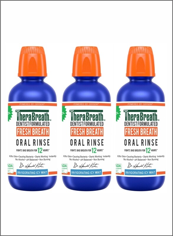 TheraBreath Healthy Gums Oral Rinse Invigorating Icy Mint, Pack of 3 for Ultimate Freshness and Care
TheraBreath Healthy Gums Oral Rinse Invigorating Icy Mint, Pack of 3 for Ultimate Freshness and Care
