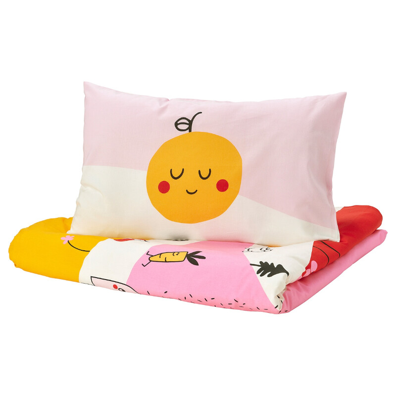KUDDARNA Duvet cover 1 pillowcase for cot, multicolour/striped, 110x125/35x55 cm
KUDDARNA Duvet cover 1 pillowcase for cot, multicolour/striped, 110x125/35x55 cm