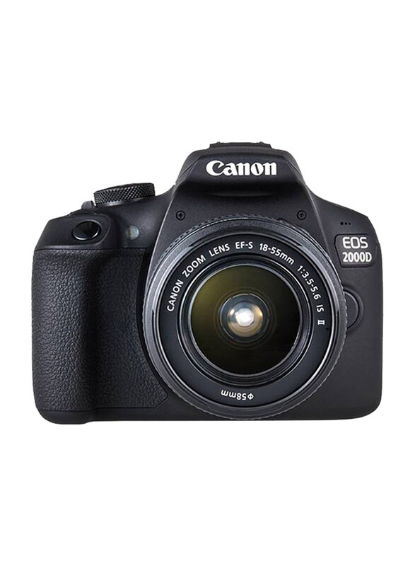 Canon EOS 2000D DSLR Camera with EF-S 18-55 mm f/3.5-5.6 IS II Lens, 24.1 MP, Black
Canon EOS 2000D DSLR Camera with EF-S 18-55 mm f/3.5-5.6 IS II Lens, 24.1 MP, Black