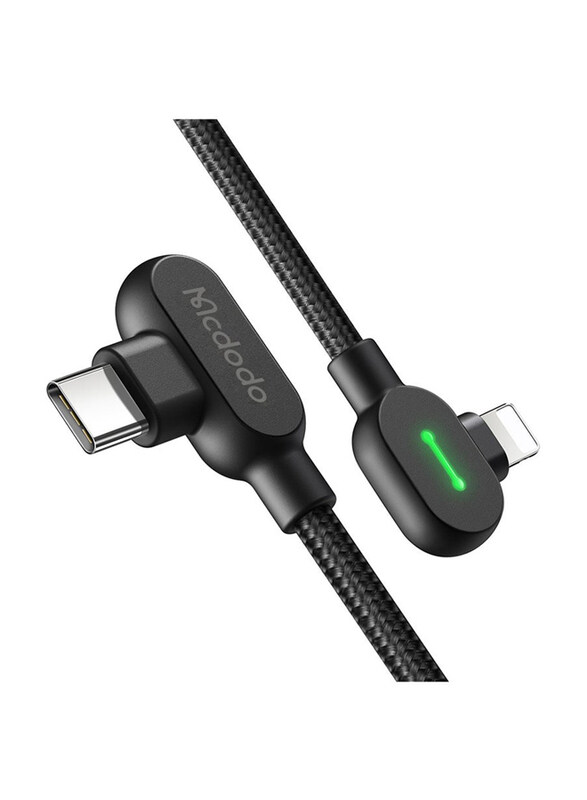 Mcdodo 1.8-Meters USB Type-C to Lightning PD Fast Charging Cable with Dual Elbow 90-Degree Design & Soft LED Indicator for Smartphones/Tablets, 36W, B
Mcdodo 1.8-Meters USB Type-C to Lightning PD Fast Charging Cable with Dual Elbow 90-Degree Design & Soft LED Indicator for Smartphones/Tablets, 36W, B