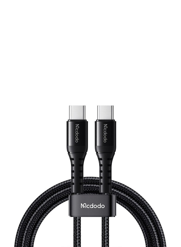 Mcdodo 3-Meters USB Type-C to USB Type-C 60W PD Fast Charging Break & Bending Resistant Cable with High Density Nylon & Aluminum Alloy, 60W, Black
Mcdodo 3-Meters USB Type-C to USB Type-C 60W PD Fast Charging Break & Bending Resistant Cable with High Density Nylon & Aluminum Alloy, 60W, Black
