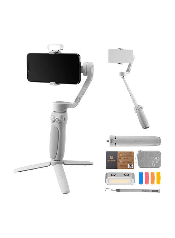 Zhiyun JYYX016 Smooth Q4 Combo Portable Foldable Gimbal Stabilizer with Built-in Extension Rod, White
Zhiyun JYYX016 Smooth Q4 Combo Portable Foldable Gimbal Stabilizer with Built-in Extension Rod, White